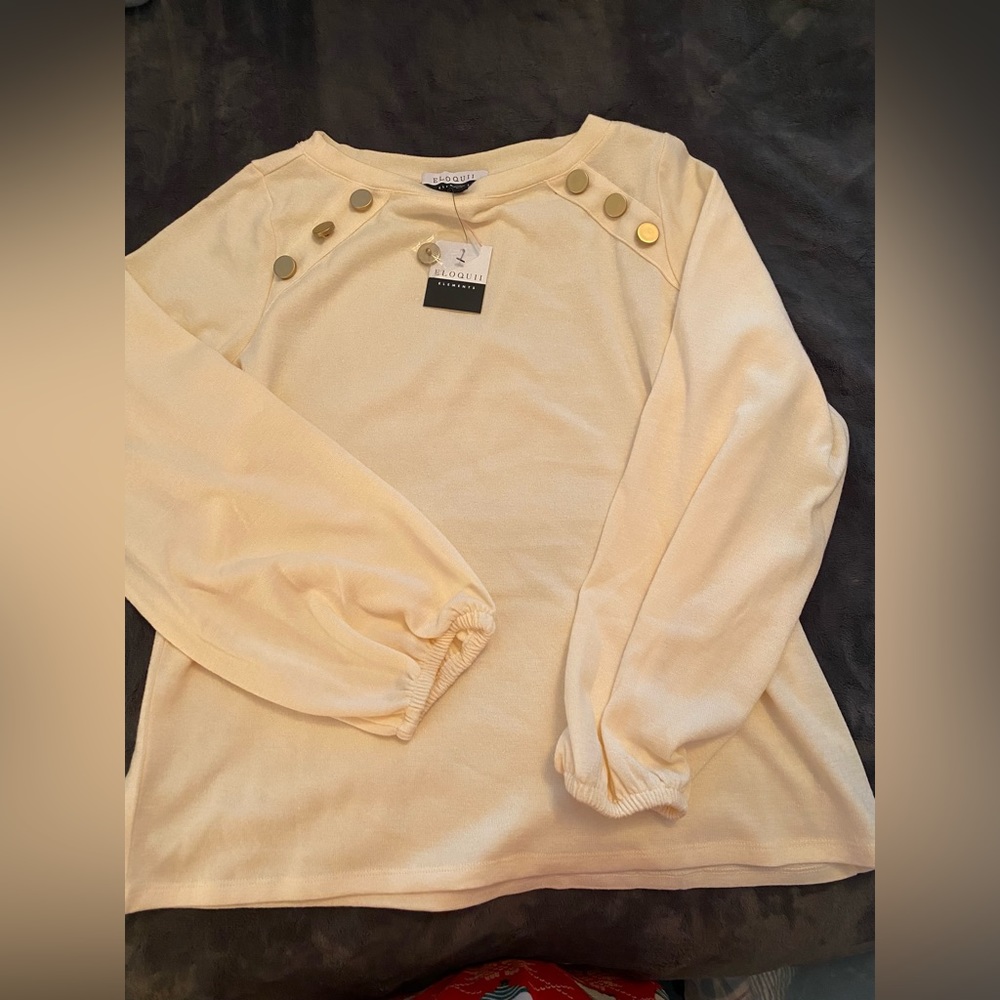NWT eloquii ivory top